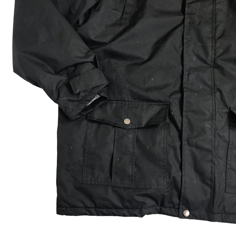 Atlas For Men Black Jacket Coat Sz Large Removable Hood Pockets Hockey Champions - Picture 3 of 12